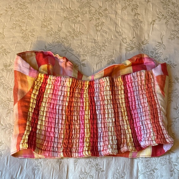 FARM Rio Medium Sunny Multicolor Striped Crop Top - Picture 3 of 11